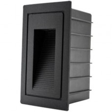 Φωτιστικό Χωνευτό Ορθογώνιο LED 2W 230V 3000K Θερμό Φως Αλουμινίου Μαύρο IP65 96GRFLED012